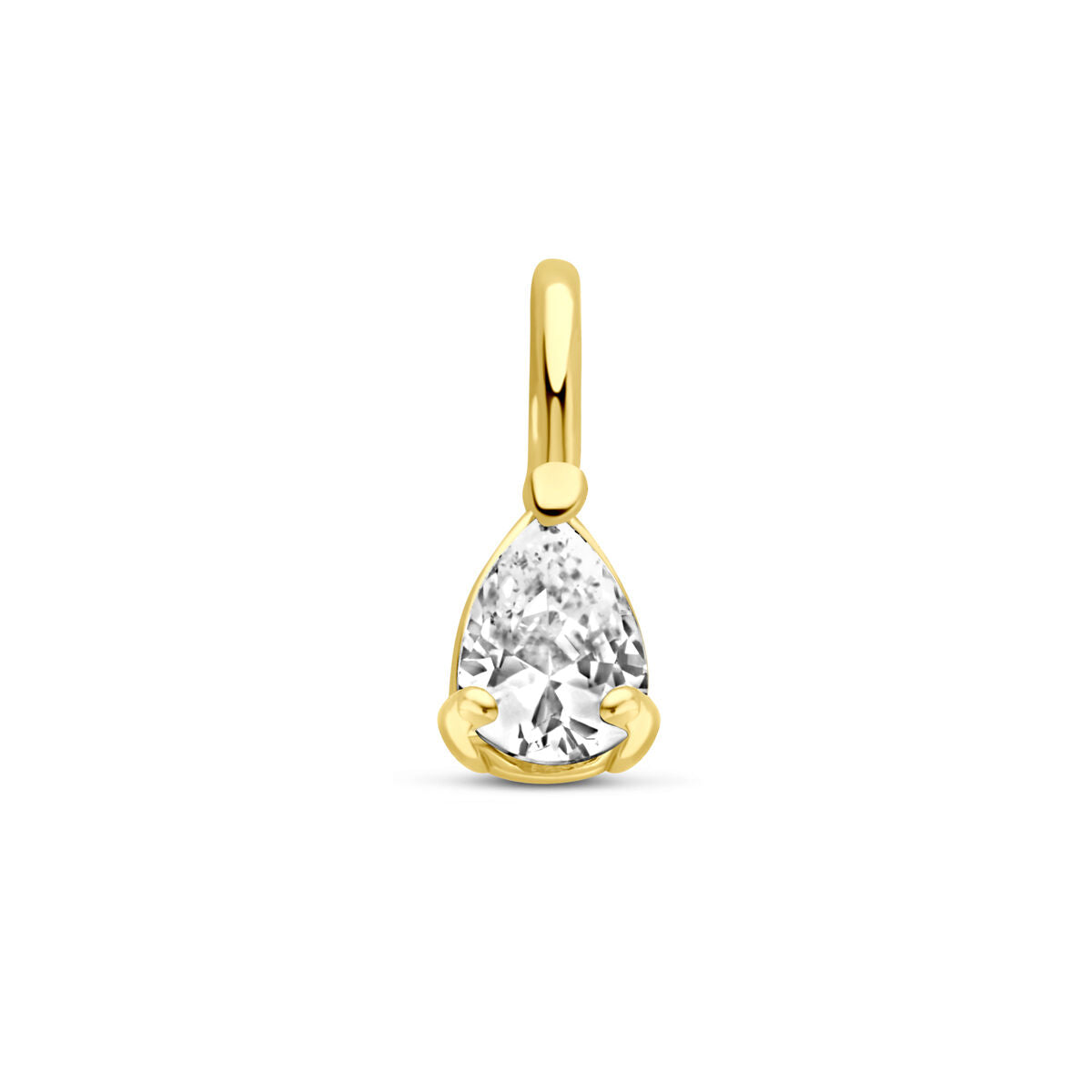 14K geelgouden hanger zirkonia 8,5 mm - 4033191 - PansiteNederland.nl