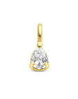 14K geelgouden hanger zirkonia 8,5 mm - 4033191 - PansiteNederland.nl