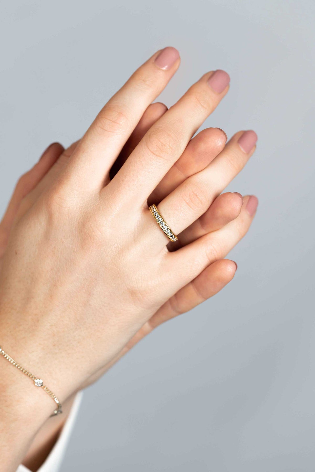 ZINZI Verguld Zilveren Ring met Witte Zirkonia ZIR2050Y