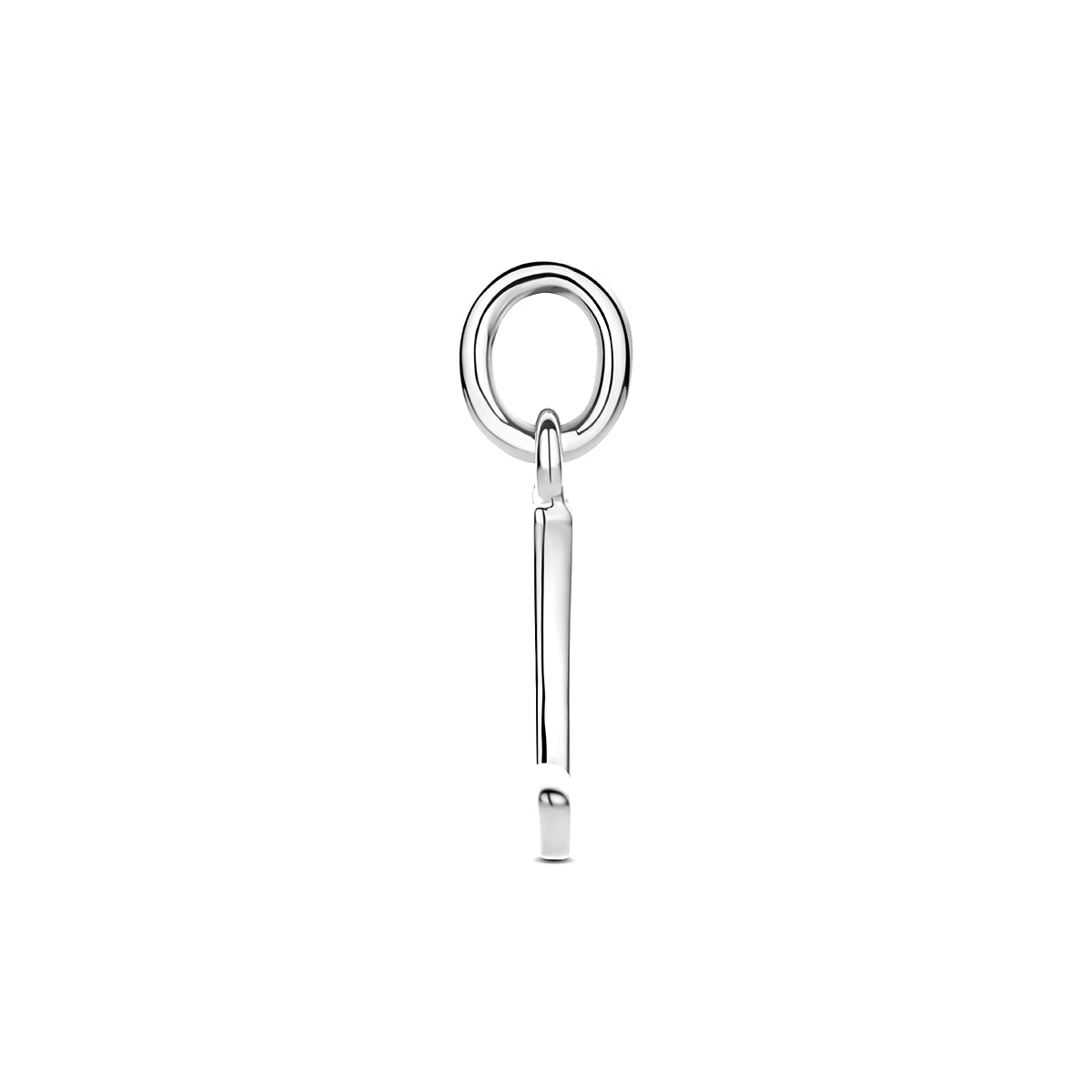 Hanger letter J 12,5 mm zilver gerhodineerd #Letter_J