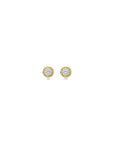 14K geelgouden oorknoppen zirkonia 4 mm - 4034649