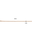 14K Roségoud Collier Gourmette 1,0 mm 4400816 - PansiteNederland.nl