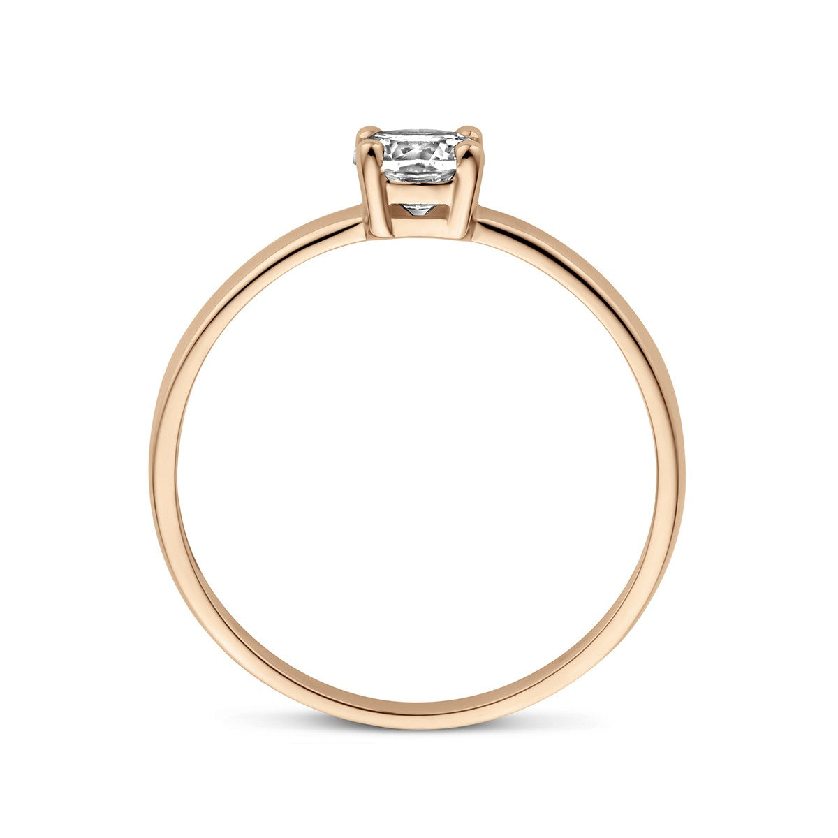 14K rosegoud Ring Met Zirkonia 4400935 - PansiteNederland.nl