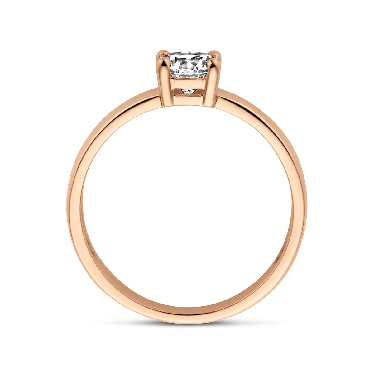 14K rosegoud Ring Met Zirkonia 4400993 - PansiteNederland.nl