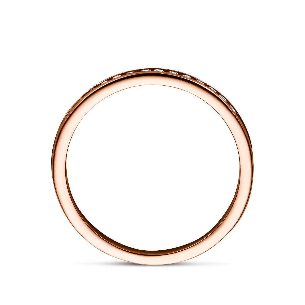 Aanschuifring zirkonia 14K roségoud
