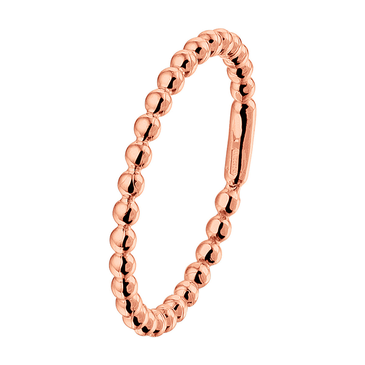 Aanschuifring bolletjes 14K roségoud