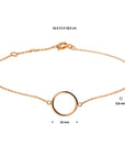 14K Roségoud Armband Rondje 16,5 - 17,5 - 18,5 Cm 4401250