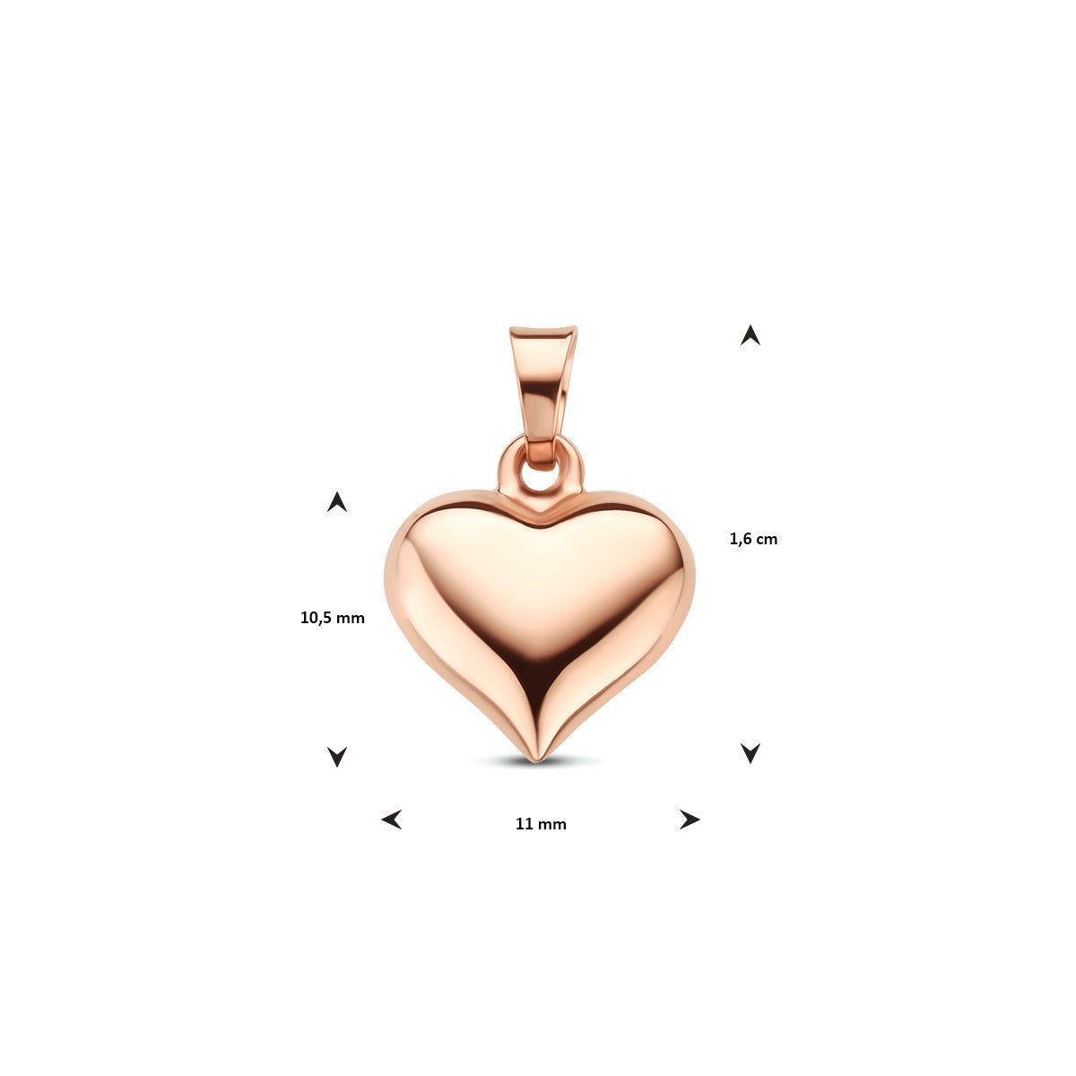 14K rosegoud hanger hartje 4401372 - PansiteNederland.nl