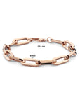 14K Roségoud Armband Paperclip Vierkante Buis 8 Mm 19,5 Cm 4401510 - PansiteNederland.nl