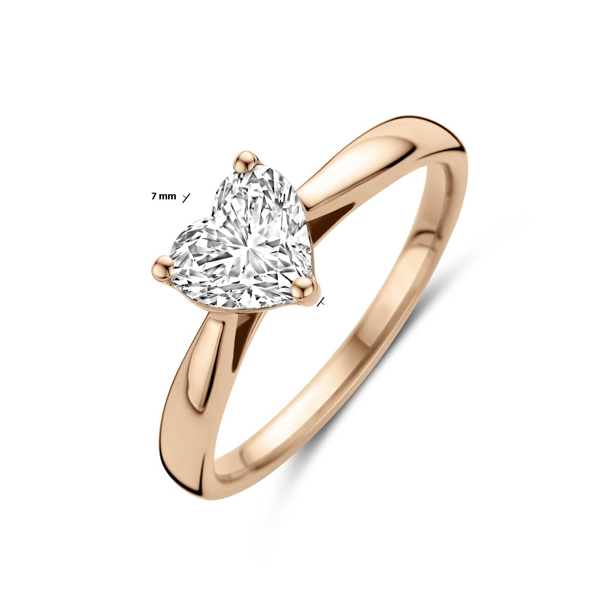 14K rosegoud Ring Lab Grown Diamant 1.00Ct H Si 4401590 - PansiteNederland.nl
