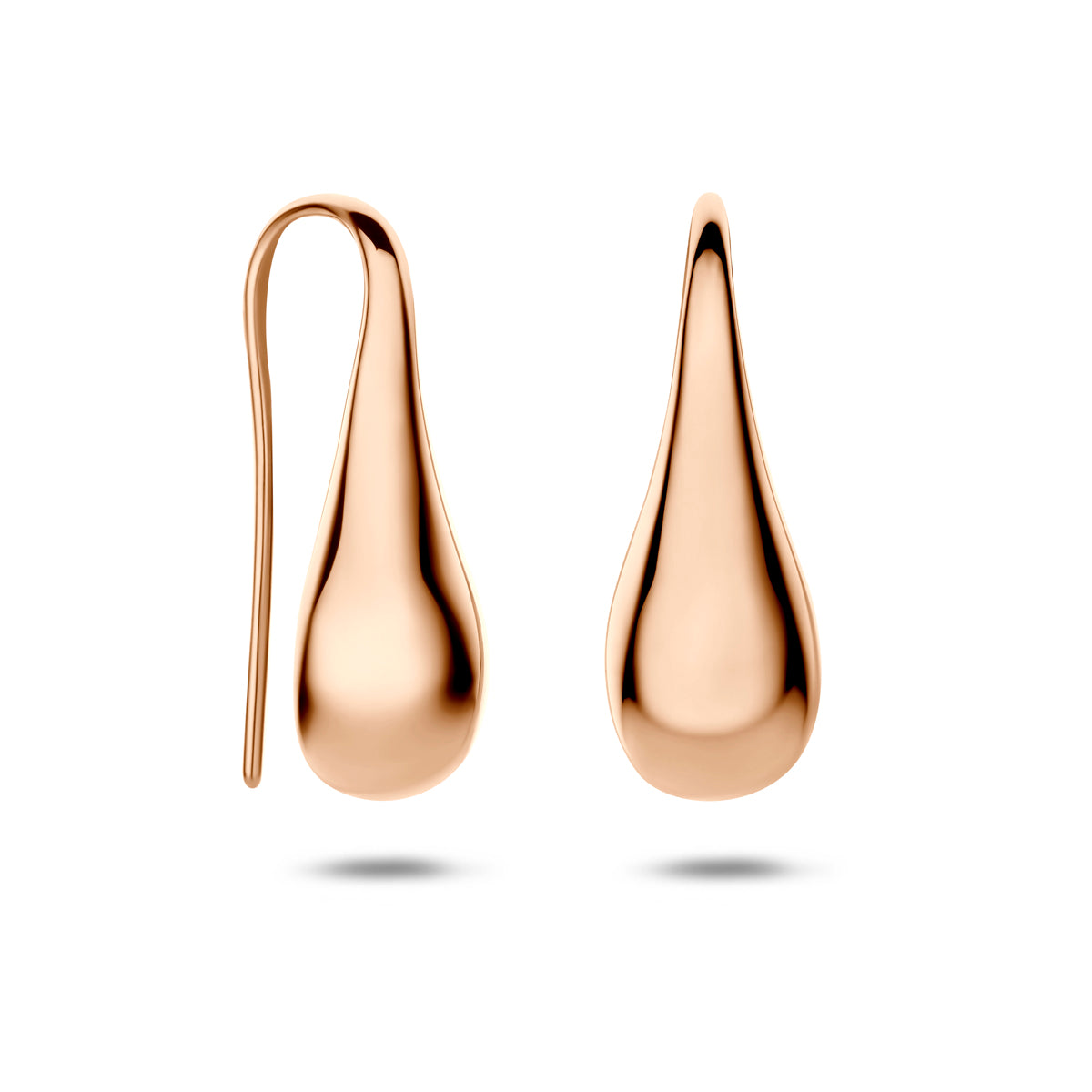 Fantasy Collection Oorhangers druppel franse haak 14K roségoud 24,5 mm