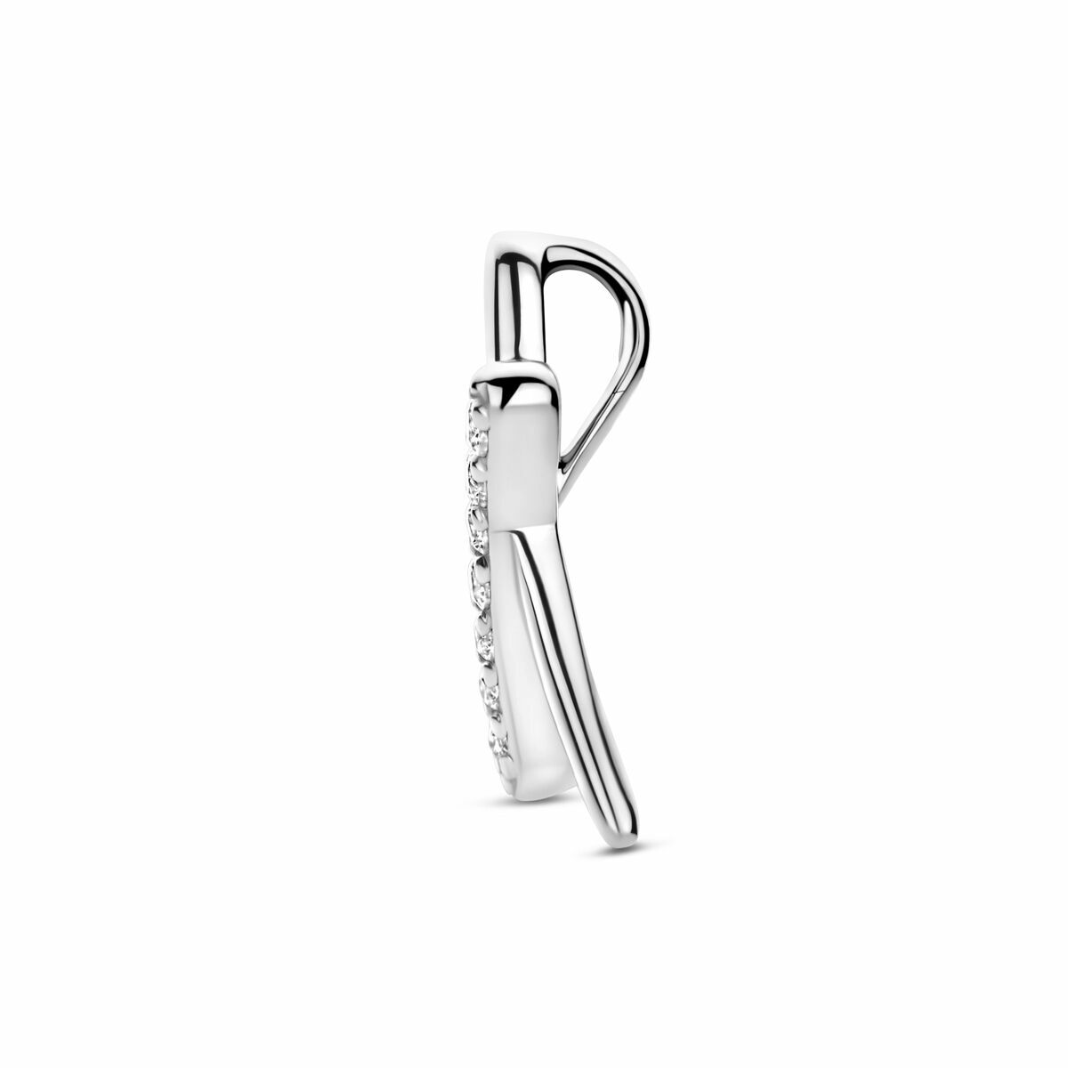 Zilveren gerhodineerde hanger zirkonia 15 mm - 1341920 - PansiteNederland.nl