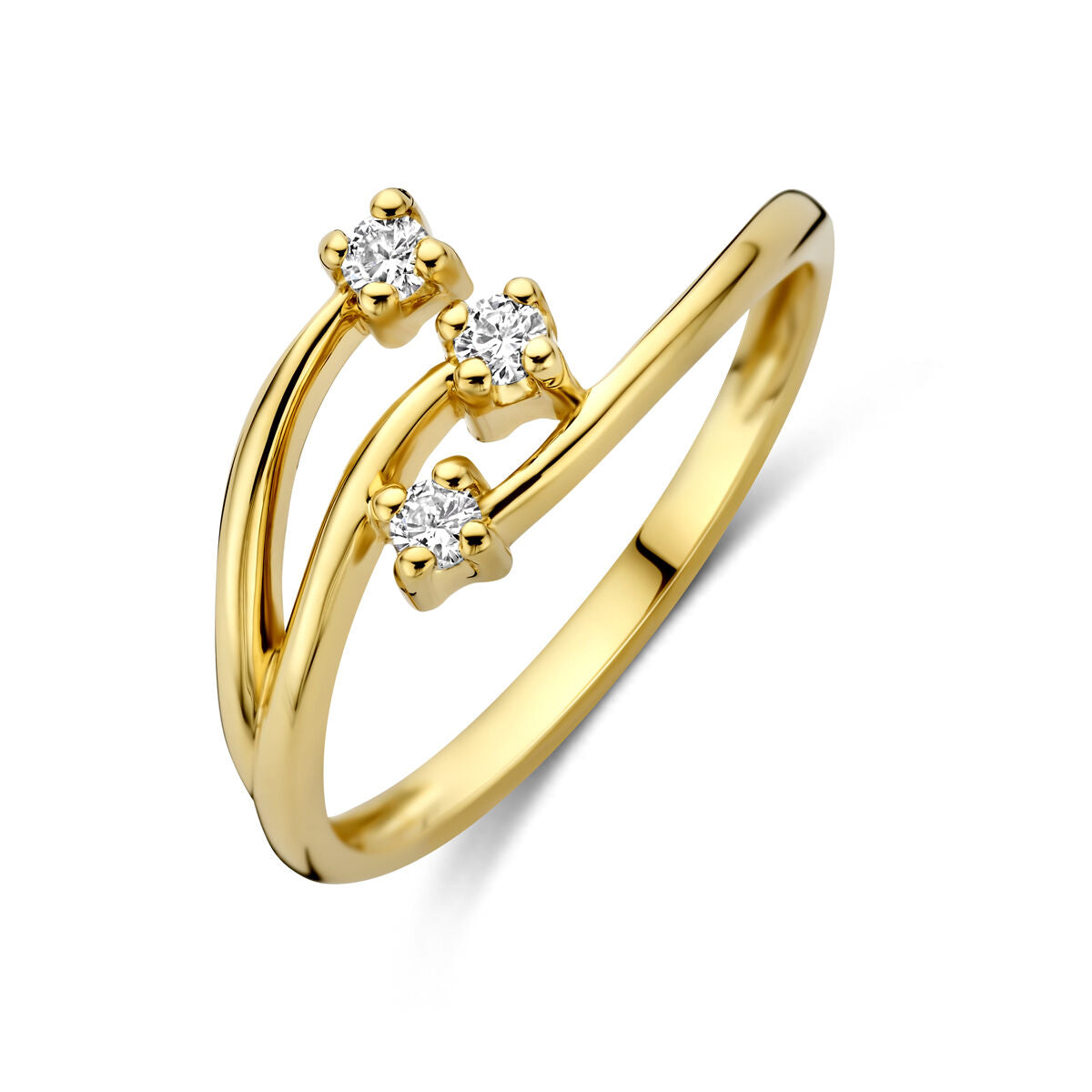 Fantasy Collection Ring lab grown diamant 0.12ct g vs 14K geelgoud