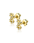 ZINZI gold plated zilveren oorknoppen Infinity bezet met witte zirconia's ZIO2597Y - 8mm - PansiteNederland.nl