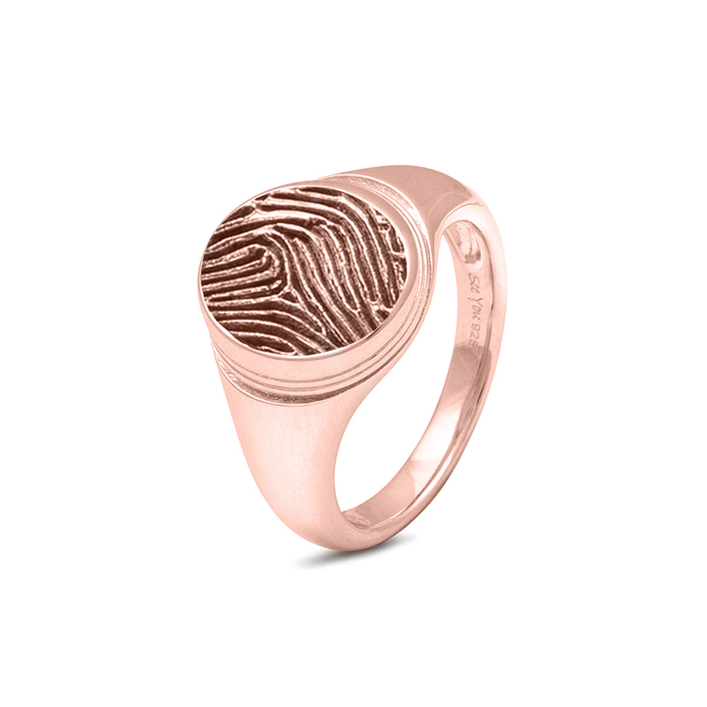 See You Rim Rectangular Fingerprint Ring - 451S-EU47