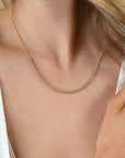 ZINZI gold plated zilveren jasseron ketting met bolletjes schakels 2,5mm breed in het midden 40-45cm ZIC2640G