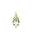 14K geelgouden hanger groen amethist 20 mm - 4033643 - PansiteNederland.nl