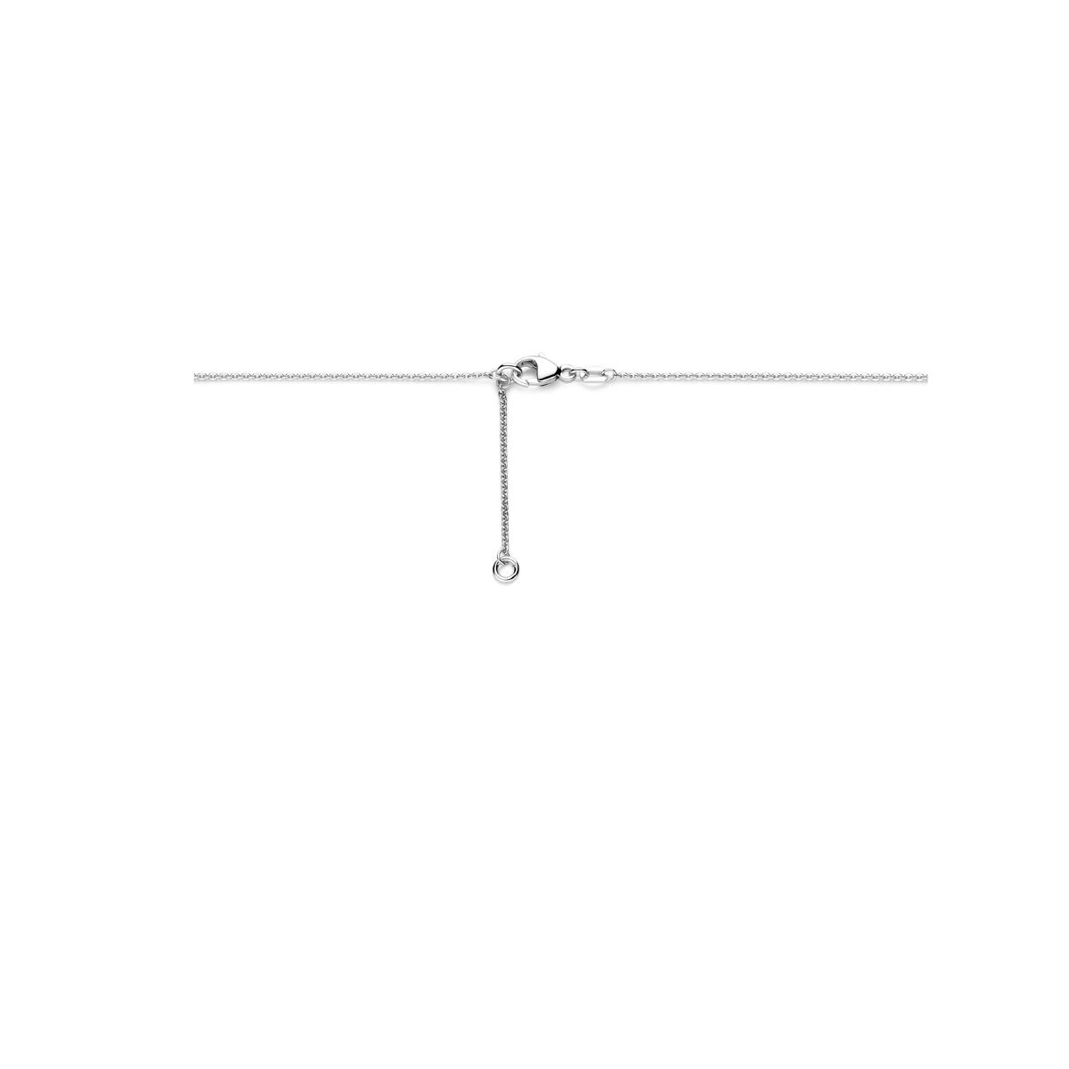 Fantasy Collection Collier strik zirkonia 42 - 45 cm zilver gerhodineerd