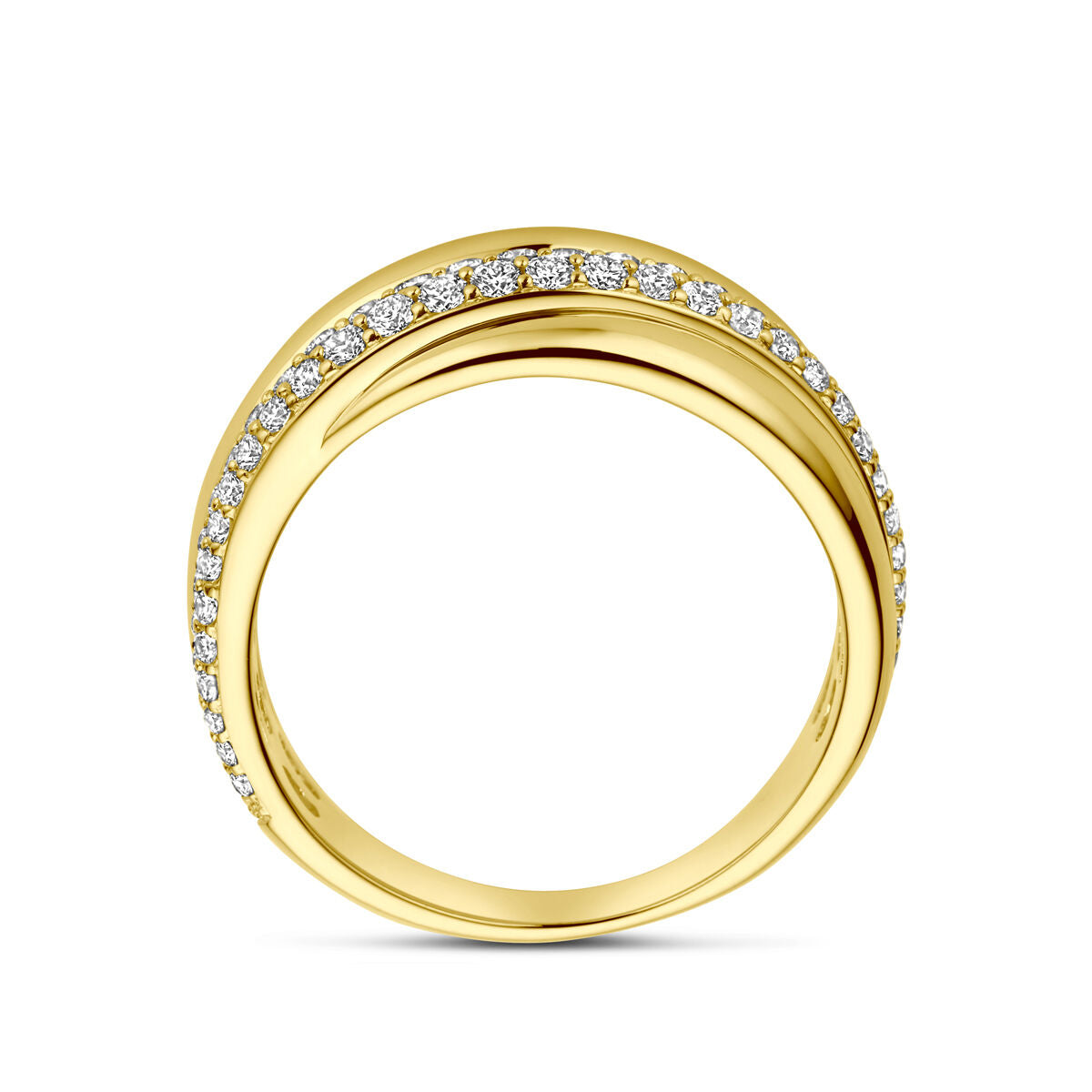 Ring diamant 0.71ct si 14K geelgoud