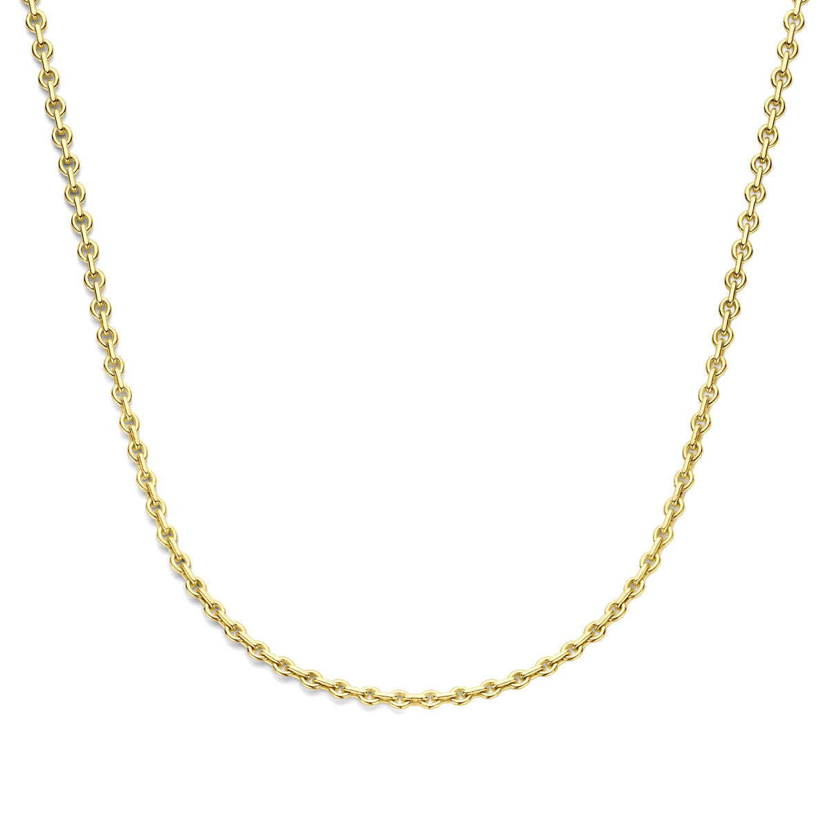 Fantasy Collection Collier anker massief 4,5 mm 45 cm Silgold (geel met zilverkern)