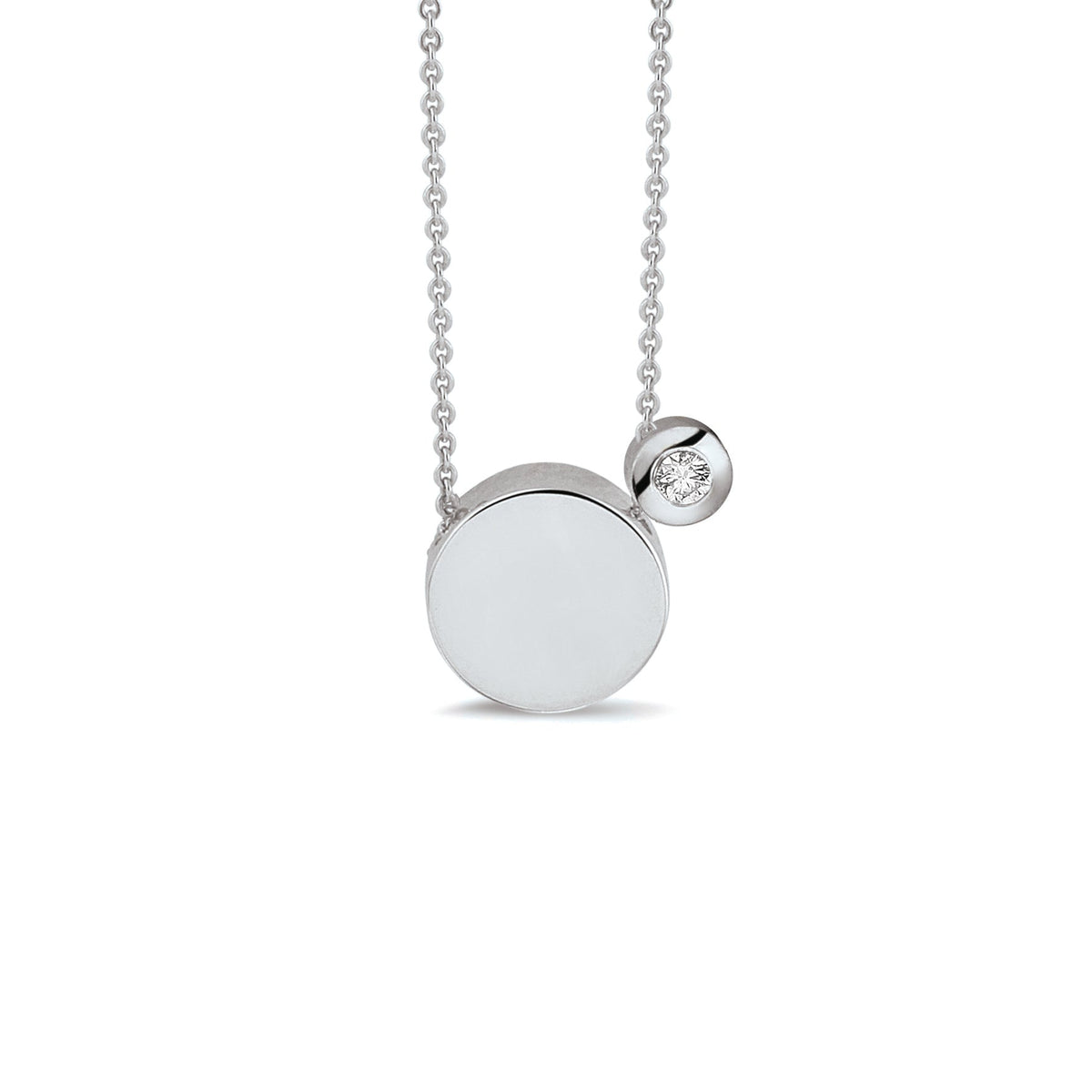 See You Mini disk ashanger met zirkonia in zilver – 704 – afbeelding 1