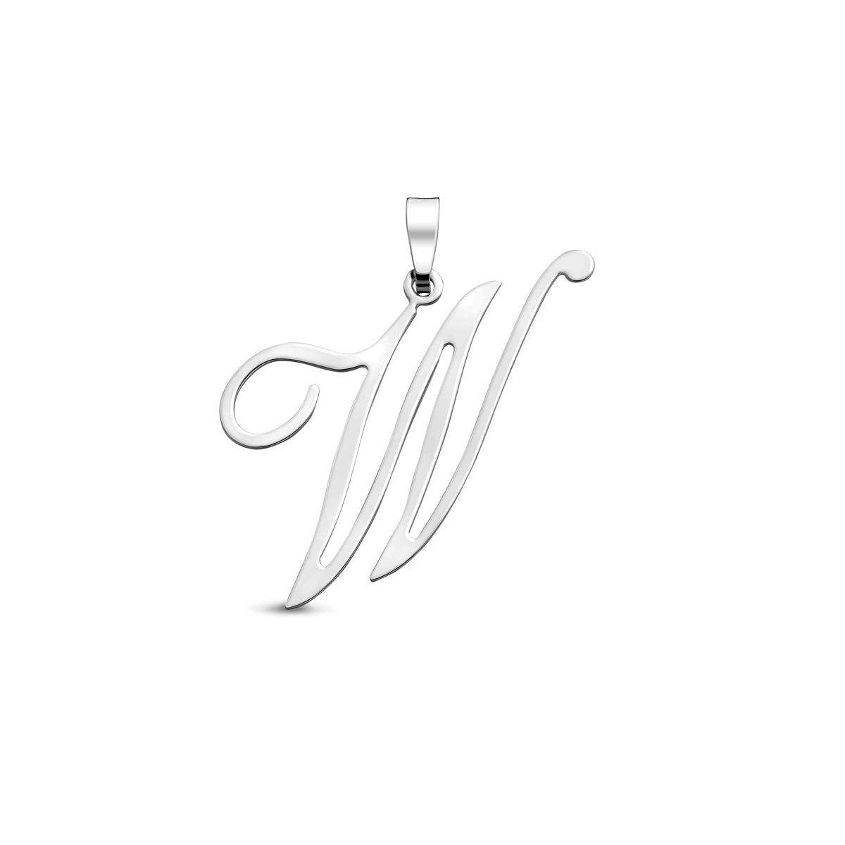 Hanger sierletter W 28 mm zilver #Letter_W