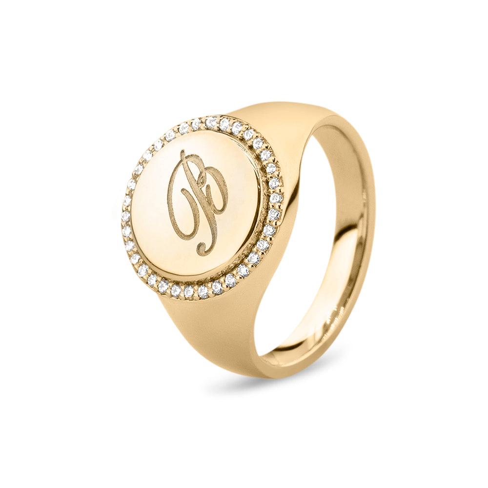 See You Round Signet & Ash Ring - 464S-EU50