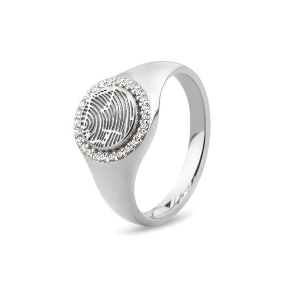 See You Small Round Signet & Ash Ring - 466S-EU50