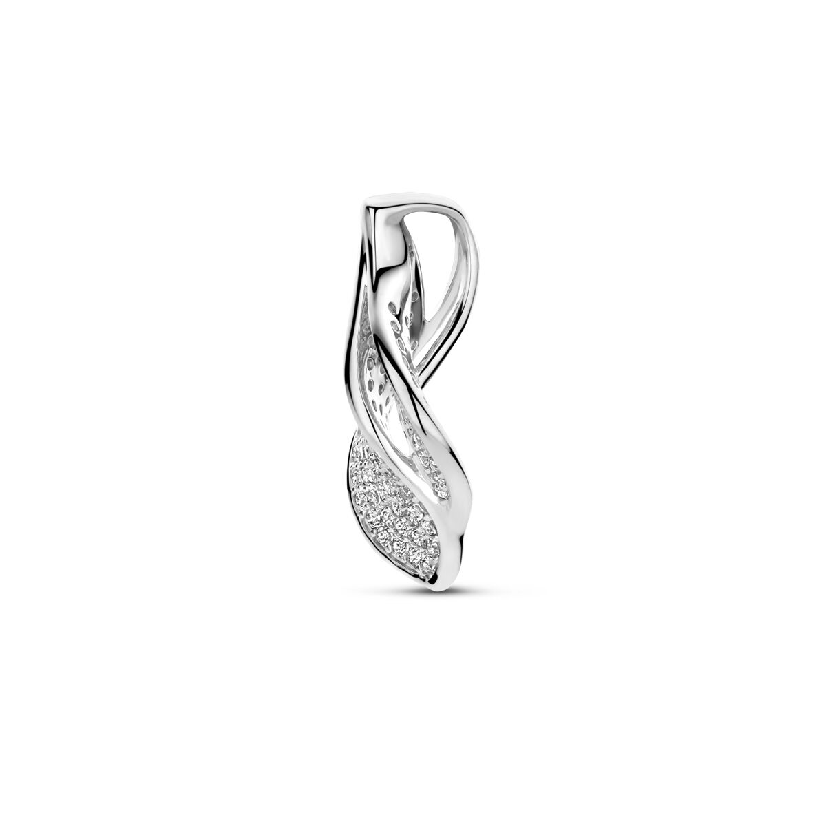 Zilveren gerhodineerde hanger zirkonia 17,5 mm - 1341314 - PansiteNederland.nl
