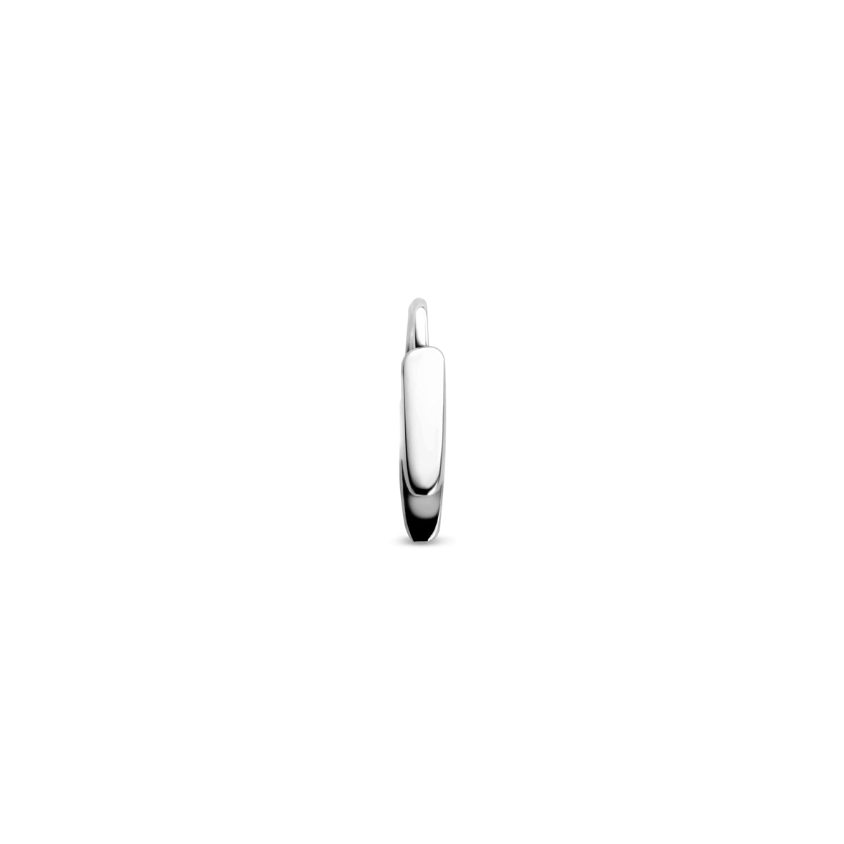 Oorringhanger letter W 6 mm zilver #Letter_W