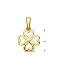 14K geelgoud hanger klavertje 16 mm 4031644 - PansiteNederland.nl