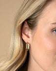 Zinzi gold plated zilveren oorringen in ovale vorm met ronde buis 3mm breed 20mm – ZIO2605G - PansiteNederland.nl