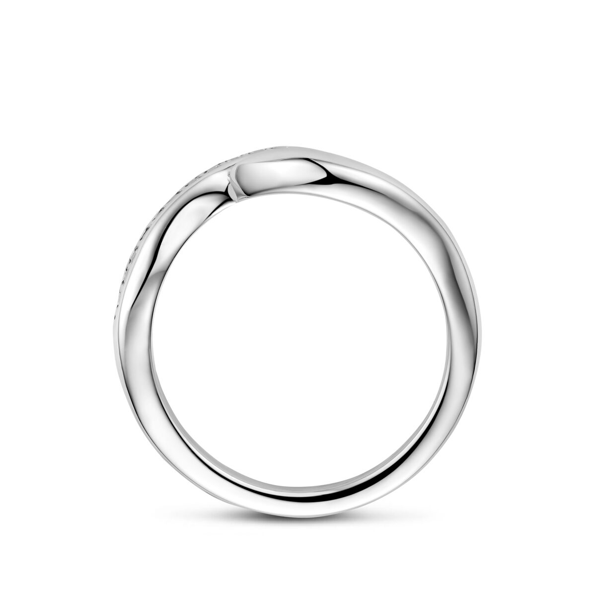 Ring zirkonia zilver gerhodineerd 6.5 mm