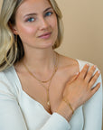 ZINZI gold plated zilveren multi-look oorstekers met bungelende paperclip schakels 65mm ZIO2709G - PansiteNederland.nl