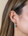 ZINZI gold plated zilveren oorsieraden met groene klavers 10mm ZIO2583 - 23mm - PansiteNederland.nl