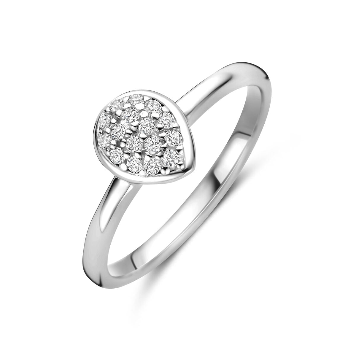 Fantasy Collection Ring druppel zirkonia zilver
