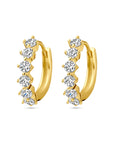 Zilver Verguld (Geel) Klapoorringen Zirkonia 1 Micron 2103403