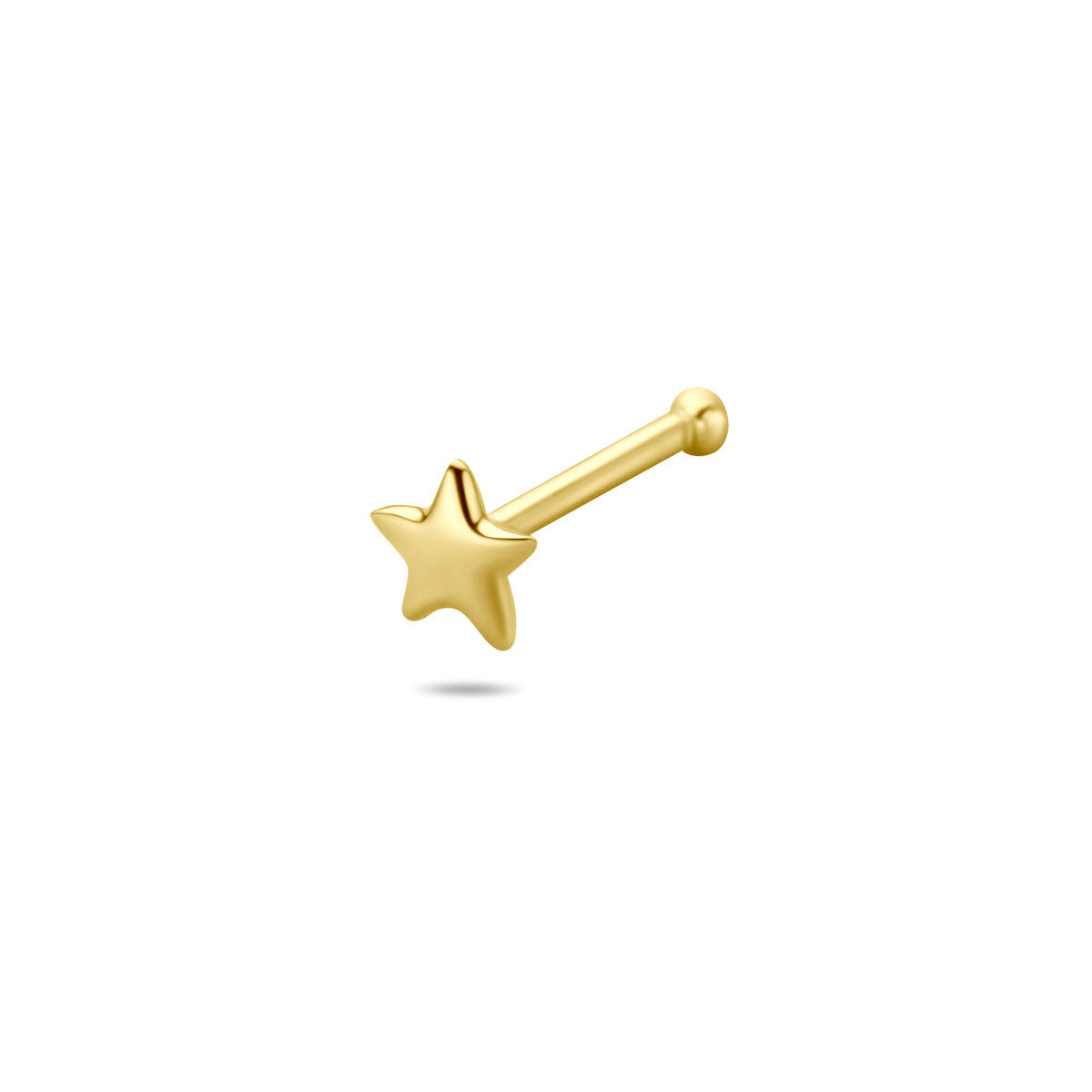 Piercing neusknopje ster 14K geelgoud 3 mm