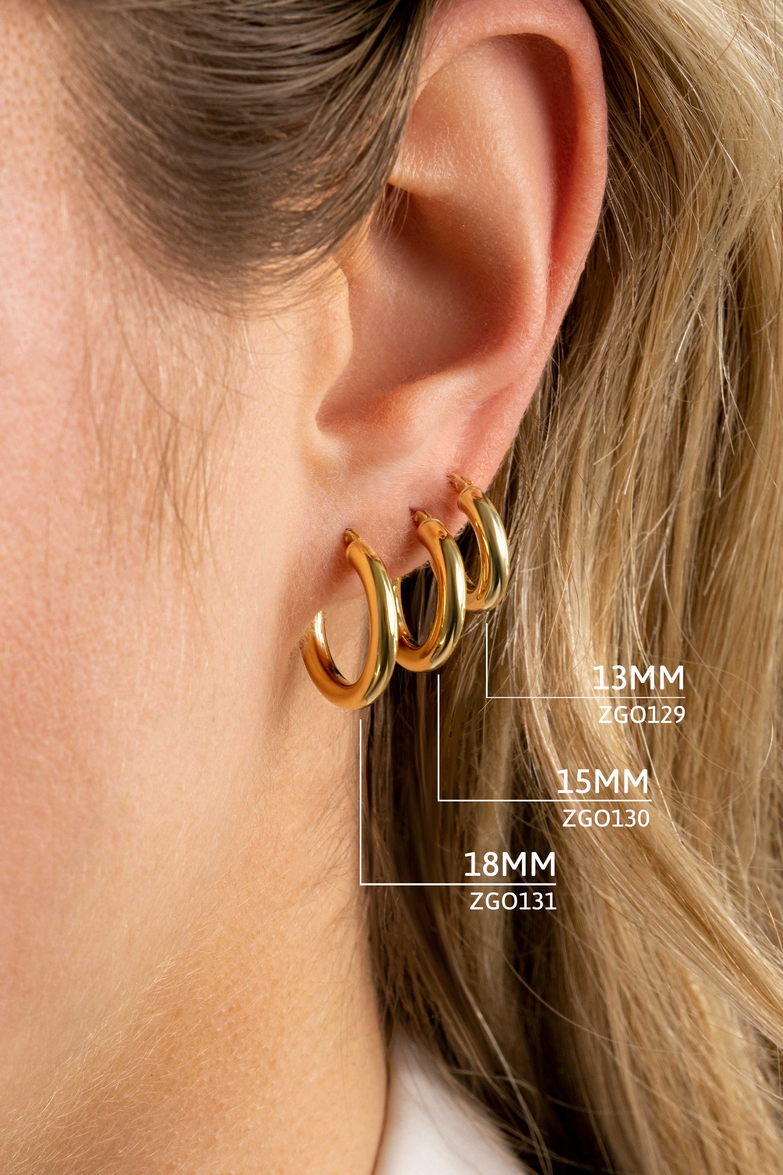 ZINZI 14K Gouden Oorbellen ZGO130