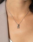 ZINZI zilveren ketting met hanger 19mm, bezet met witte zirkonia's ZIC2505 - PansiteNederland.nl