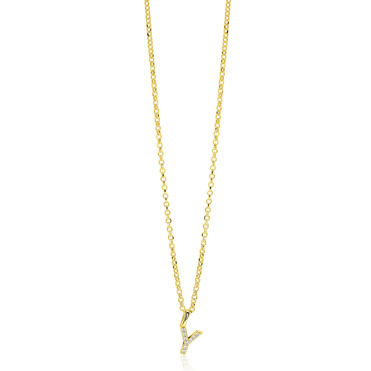 ZINZI Verguld Zilveren Hanger ZIH2828-Y
