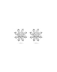 Zilveren gerhodineerde oorknoppen zirkonia 8,5 mm - 1341565