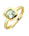14K Geelgouden Ring Groen Amethist 4033670