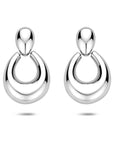 Zilveren gerhodineerde oorhangers 31 mm - 1342003