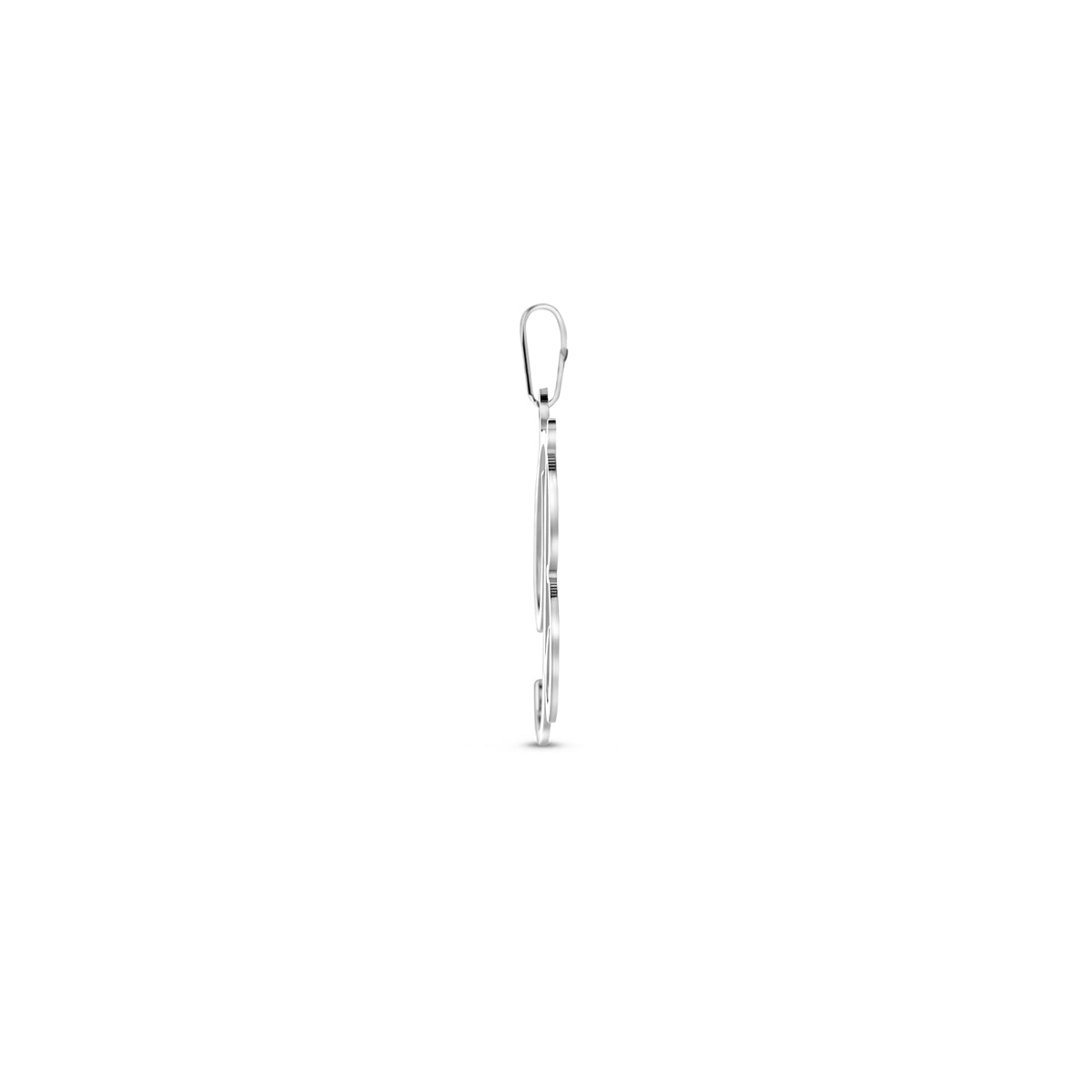 Hanger sierletter B 21,5 mm zilver #Letter_B
