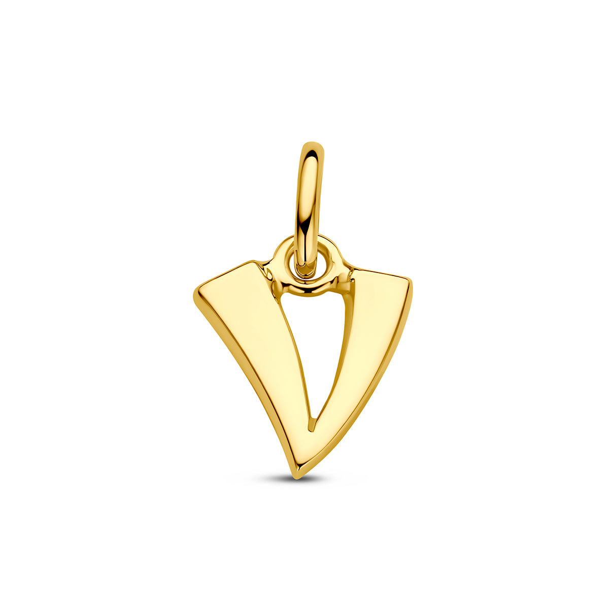 Hanger letter V 11,5 mm 14K geelgoud #Letter_V