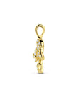 14K geelgouden hanger bloem diamant 0.75ct h si 21,5 mm - 4033525 - PansiteNederland.nl