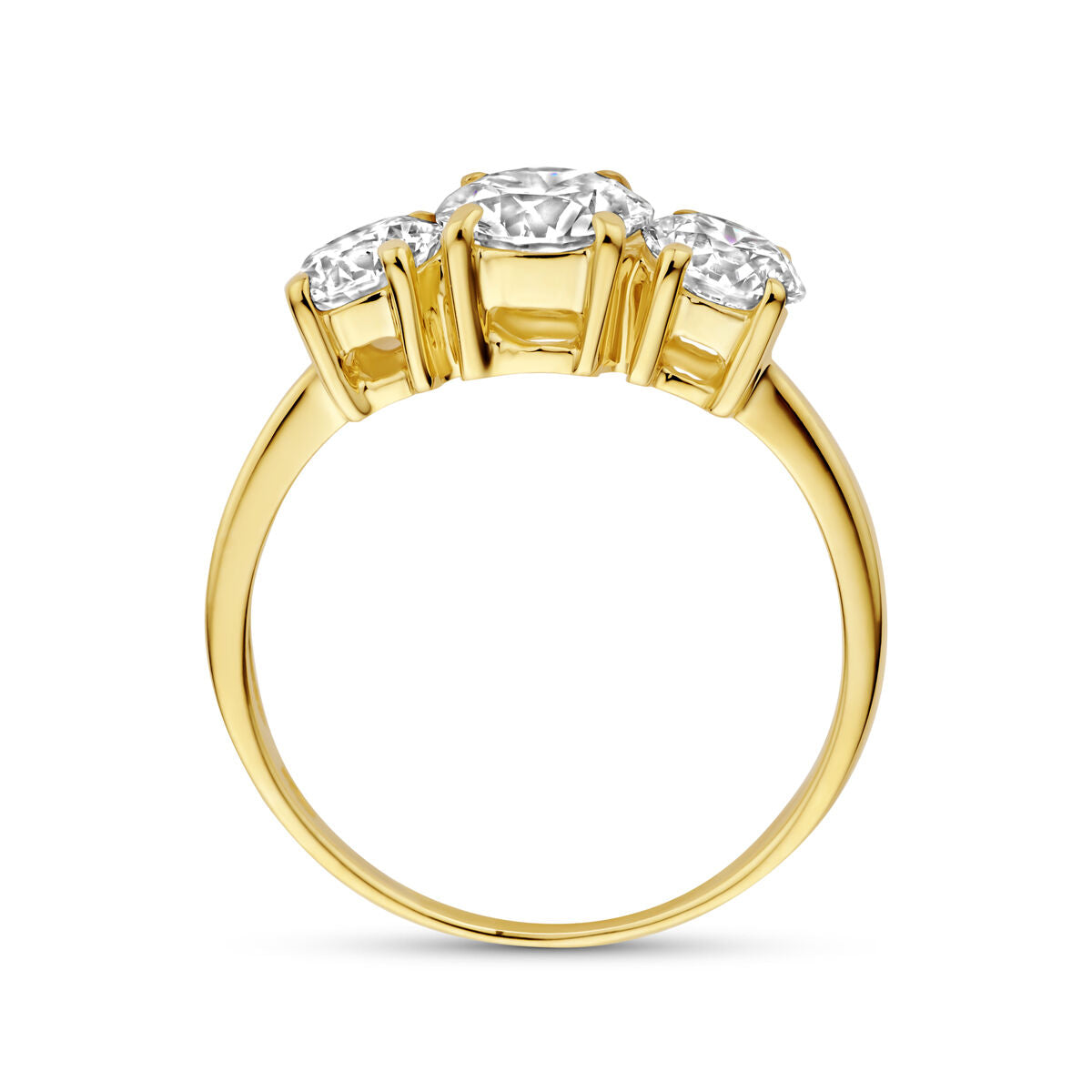 Fantasy Collection Trilogie ring lab grown diamant 2.20ct g vs 14K geelgoud