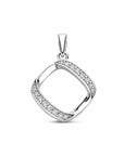 Zilveren gerhodineerde hanger zirkonia 23 mm - 1341906 - PansiteNederland.nl