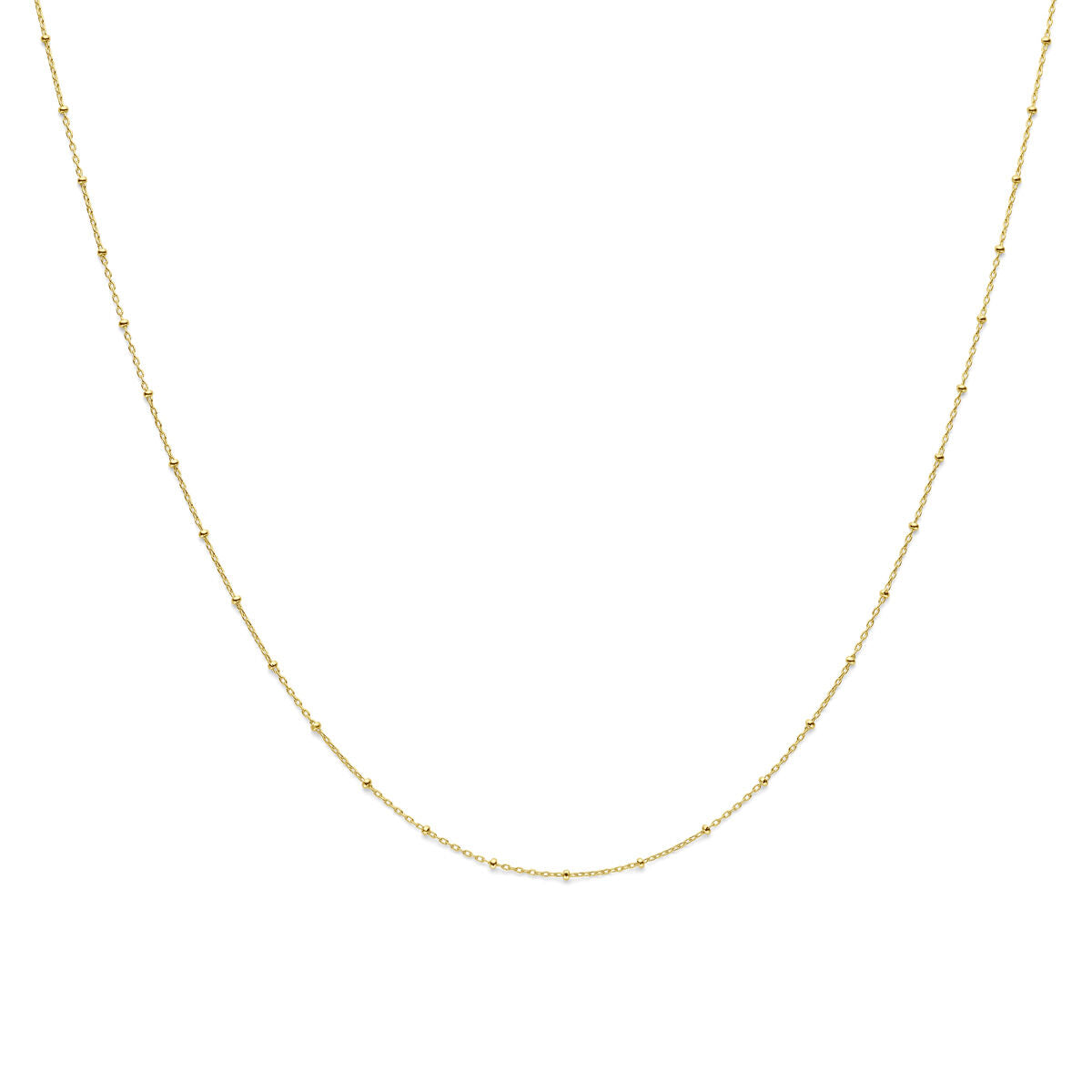 9k collier bolletjes 41 + 3 cm 9K geel